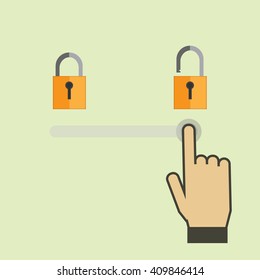 Smart-phone security concept. protection simbol.