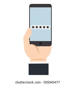 smartphone security device isolated icon vector illustration design
