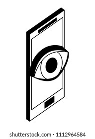 smartphone with security eye optical image
