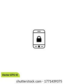 icono de seguridad de smartphone ilustración vector eps 10 plantilla de logotipo