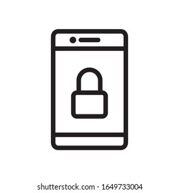 Icono de seguridad de smartphone en diseño plano y moderno. Ilustración gráfica vectorial. Adecuado para diseño de sitios web, logotipo, aplicación y ui. EPS 10.