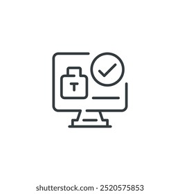 Smartphone Security icon, vector illustration