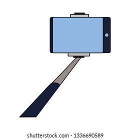 smartphone in selfie stick