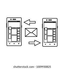 Smartphone and send icon design