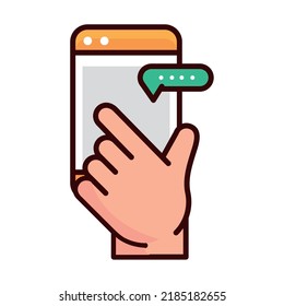 smartphone send message social media