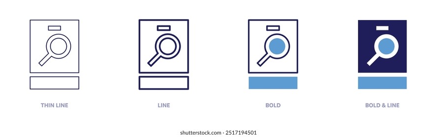 Smartphone seo icon in 4 different styles. Thin Line, Line, Bold, and Bold Line. Duotone style. Editable stroke.