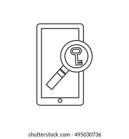 smartphone with seo icon vector illustration design