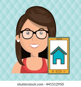 smartphone service design, vector illustration eps10 graphic 