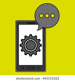 smartphone service design, vector illustration eps10 graphic 