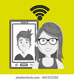 smartphone service design, vector illustration eps10 graphic 