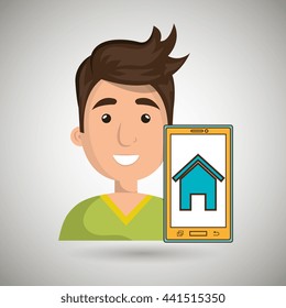 smartphone service design, vector illustration eps10 graphic 