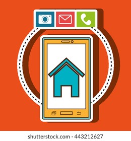 smartphone service design, vector illustration eps10 graphic 