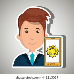 smartphone service design, vector illustration eps10 graphic 