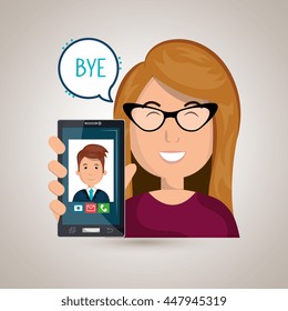 smartphone service design, vector illustration eps10 graphic 