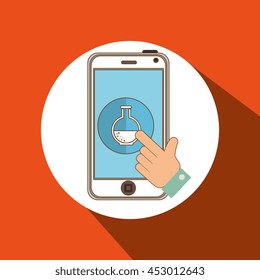 smartphone service medical icon isolated, vector illustration