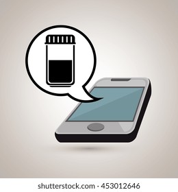 smartphone service medical icon isolated, vector illustration