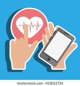 smartphone service medical icon vector illustration eps 10