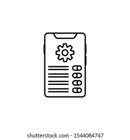 Smartphone settings icon. Element of smartphone icon