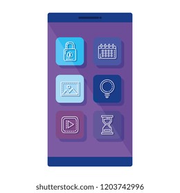 smartphone with settings menu