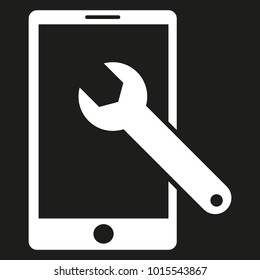 Smartphone Setup Wrench vector icon