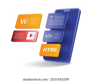 Smartphone with several floating applications