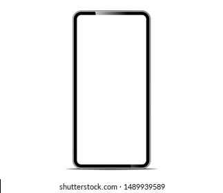 smartphone The shape of a modern mobile phone Designed to have a thin edge.