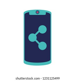 smartphone with share symbol