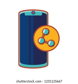 smartphone with share symbol