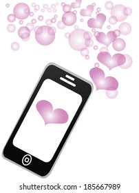Smartphone sharing love message