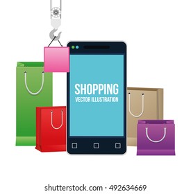 Smartphone and shopping bag design