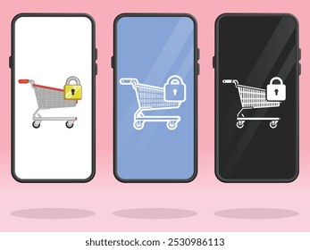 Smartphone Shopping Trolley Lock Transaction Protection