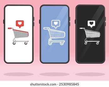 Smartphone Trolley de compras Love Heart Reaction