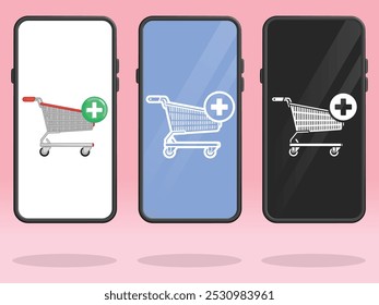 Smartphone Shopping Trolley Plus Adicionando Produtos