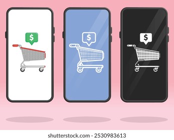 Smartphone Shopping Trolley Preço Notificação Barata