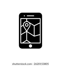 Smartphone Showing Food Delivery App with Map Symbolizing App-Based Food Delivery