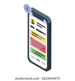 El smartphone está mostrando tareas urgentes con el icono del reloj, concepto de la gestión del tiempo