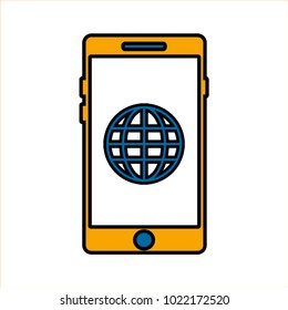 smartphone sign icon