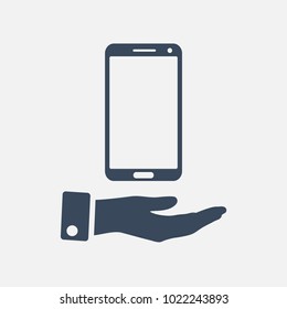 smartphone sign icon