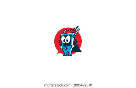 smartphone signal character vector logo