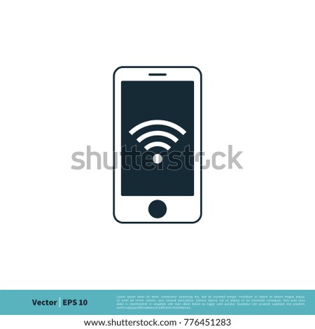 Smartphone Signal Icon Vector Logo Template Illustration Design. Vector EPS 10.