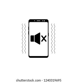 smartphone silent vector icon for websites and mobile minimalistic flat design