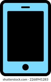 Smartphone simple blue illustration icon