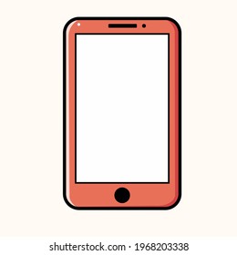 Smartphone Simple Cartoon Vector Illustration