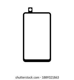 Smartphone Simple Icon Vector Template Isolated in White Background