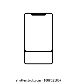 Smartphone Simple Icon Vector Template Isolated in White Background