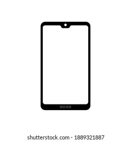 Smartphone Simple Icon Vector Template Isolated in White Background