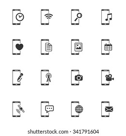 Smartphone simple icons for web