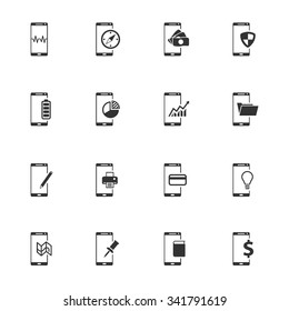 Smartphone simple icons for web