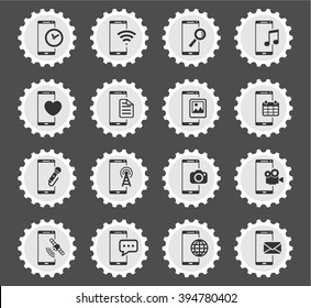 Smartphone simply symbol for web icons and user interface