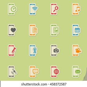 Smartphone simply symbol for web icons and user interface